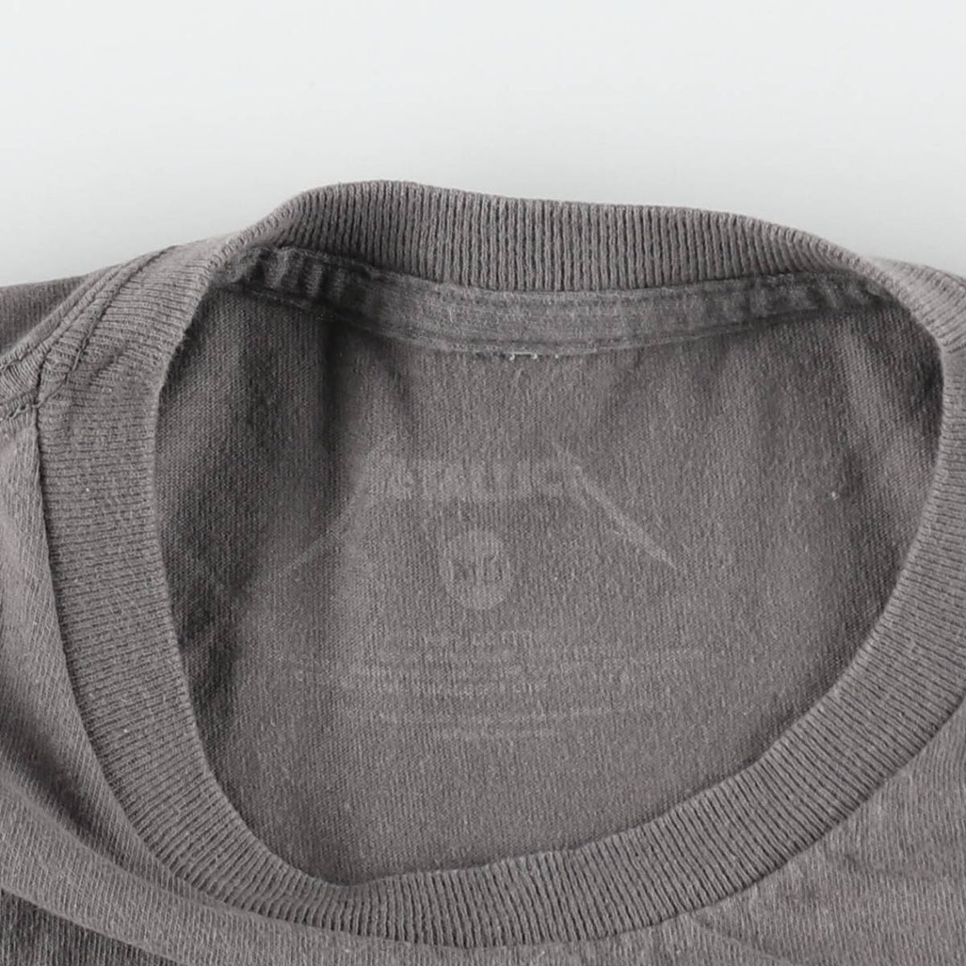 METALLICA Metallica Band T-shirt Band T Men's M size cotton Charcoal Vintage Second Hand