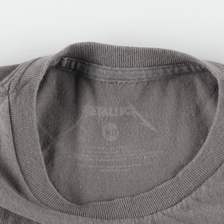 METALLICA Metallica Band T-shirt Band T Men's M size cotton Charcoal Vintage Second Hand