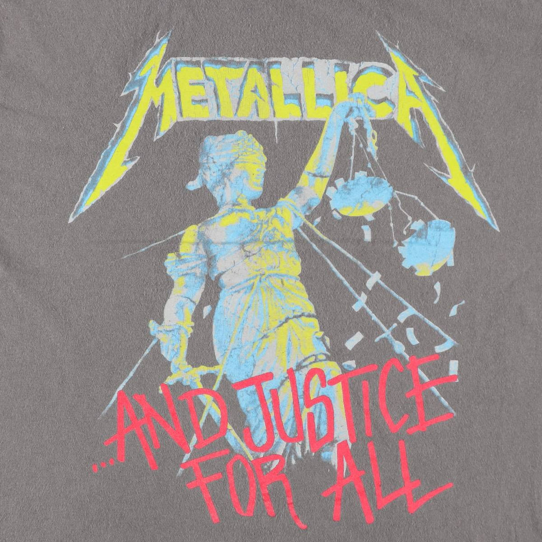 METALLICA Metallica Band T-shirt Band T Men's M size cotton Charcoal Vintage Second Hand
