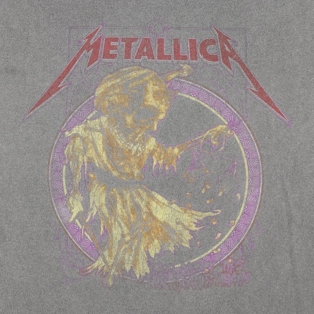 METALLICA Metallica Band T-shirt Band T Men's M size cotton gray type Vintage Second Hand