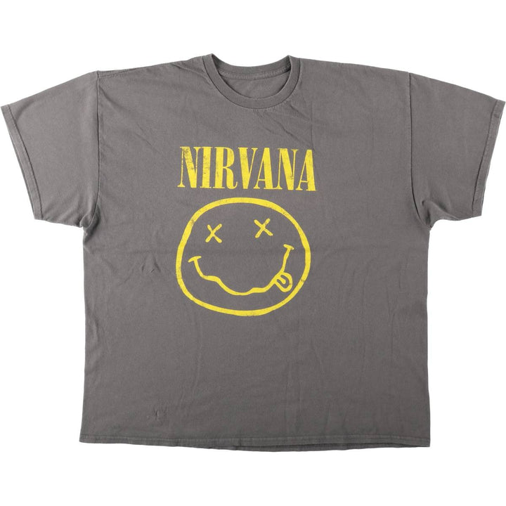 NIRVANA Nirvana Band T-shirt, Band T, Men's XXL cotton Beige type Vintage Second Hand