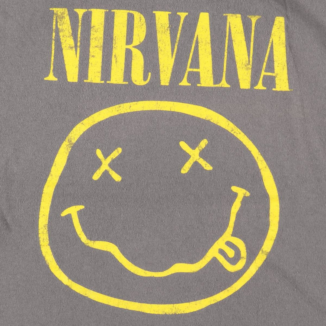 NIRVANA Nirvana Band T-shirt, Band T, Men's XXL cotton Beige type Vintage Second Hand