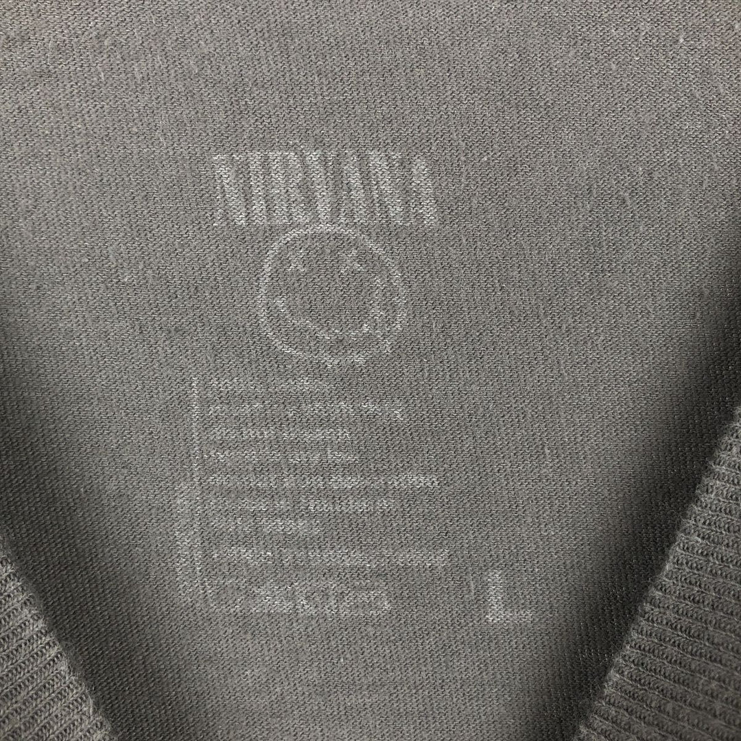 NIRVANA Nirvana Band T-shirt, Band T, Men's L size unclear Charcoal Vintage Second Hand