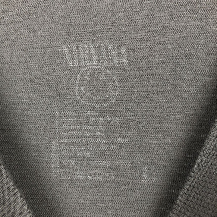 NIRVANA Nirvana Band T-shirt, Band T, Men's L size unclear Charcoal Vintage Second Hand
