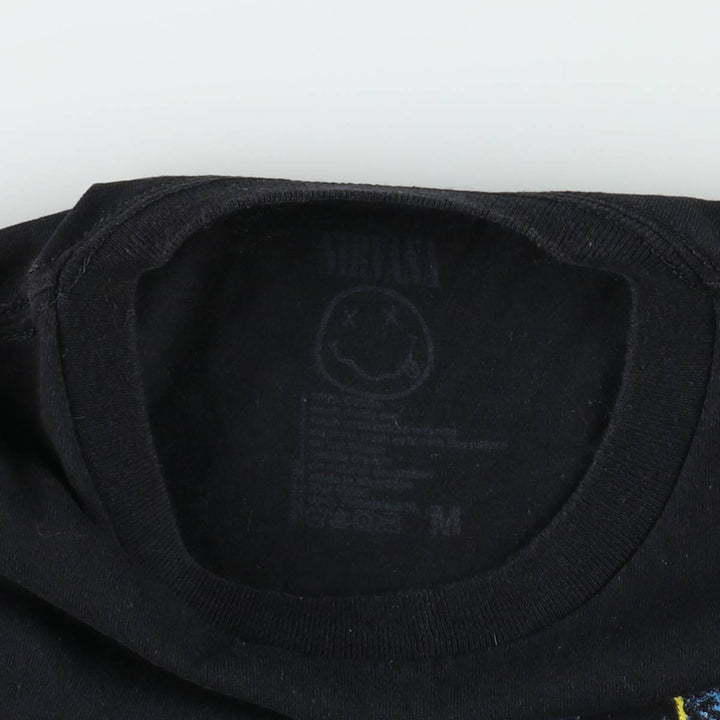 NIRVANA Nirvana Band T-shirt, Band T, Men's M size cotton black type Vintage Second Hand
