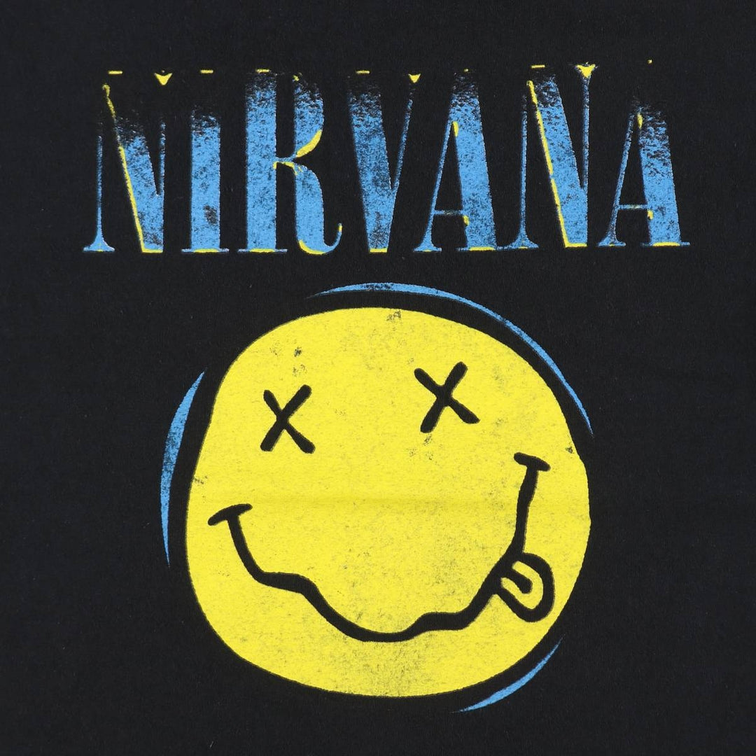 NIRVANA Nirvana Band T-shirt, Band T, Men's M size cotton black type Vintage Second Hand