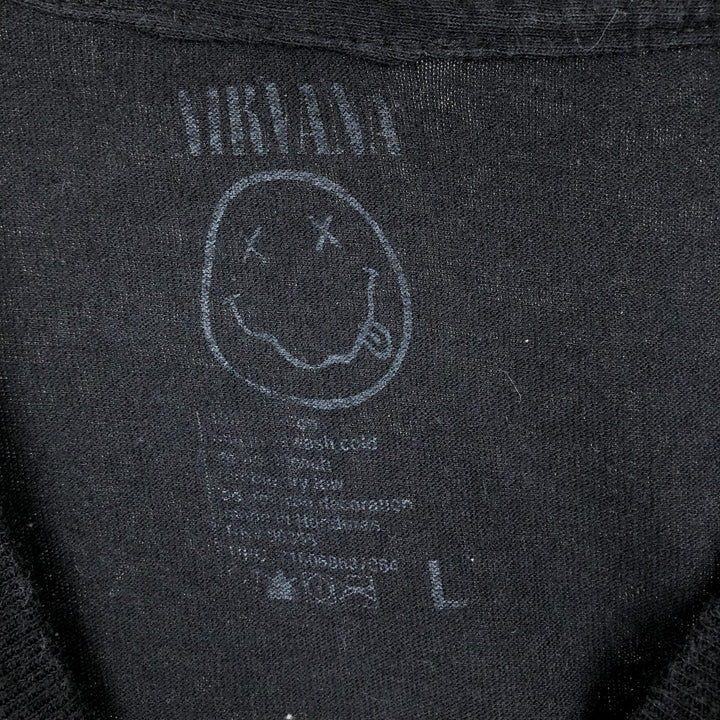 NIRVANA Nirvana Band T-shirt, Band T, Men's L size unclear black type Vintage Second Hand