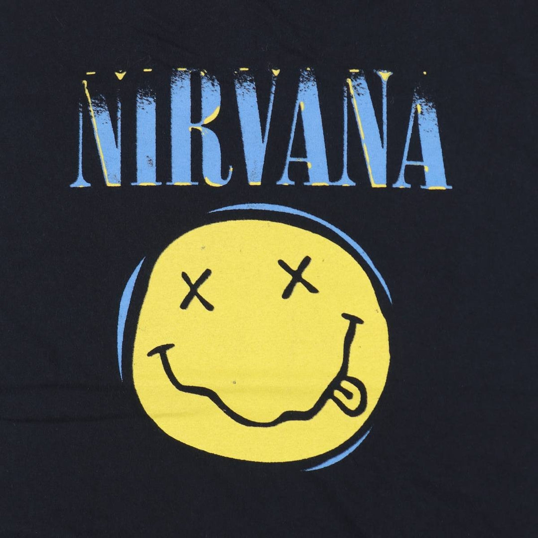 NIRVANA Nirvana Band T-shirt, Band T, Men's M size cotton black type Vintage Second Hand
