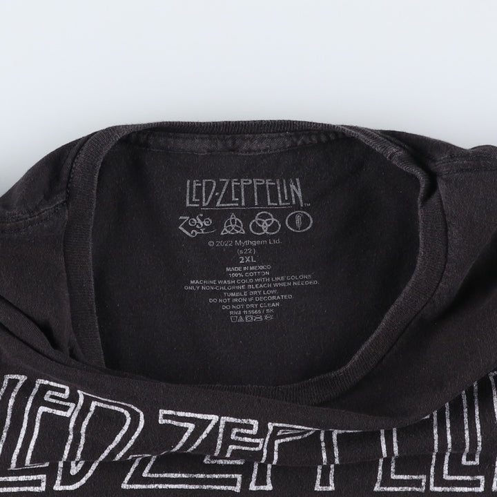 Led Zeppelin Band T-Shirt, Band Tee, Men's XXL cotton black type Vintage Second Hand