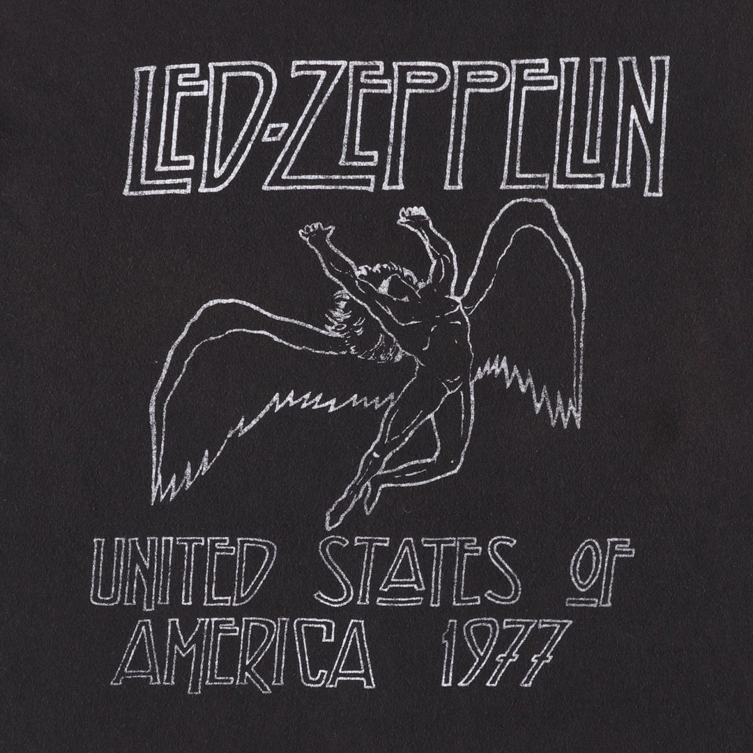 Led Zeppelin Band T-Shirt, Band Tee, Men's XXL cotton black type Vintage Second Hand