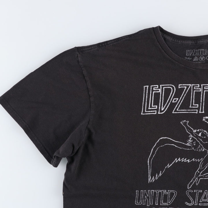 Led Zeppelin Band T-Shirt, Band Tee, Men's XXL cotton black type Vintage Second Hand