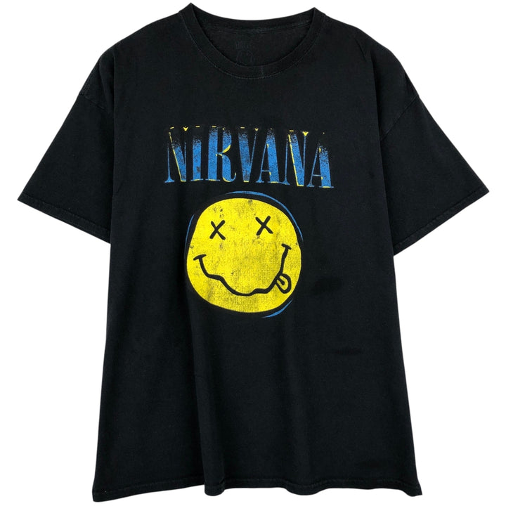 NIRVANA band t-shirt, men's size XXL equivalent. unclear black type Vintage Second Hand