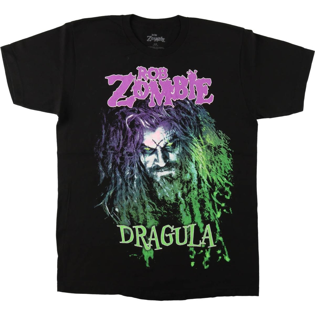 Rob Zombie Rob Zombie Band T-shirt Band T Men's L size cotton black type Vintage Second Hand