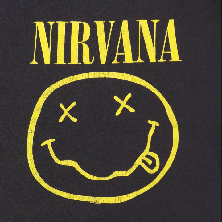 NIRVANA Nirvana Band T-shirt, Band T, Men's XL size cotton black type Vintage Second Hand