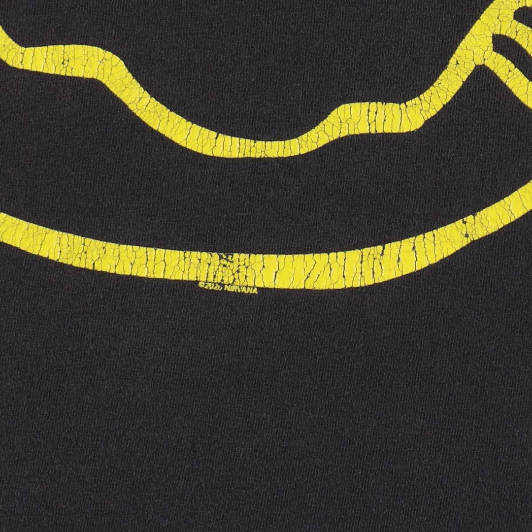 NIRVANA Nirvana Band T-shirt, Band T, Men's XL size cotton black type Vintage Second Hand
