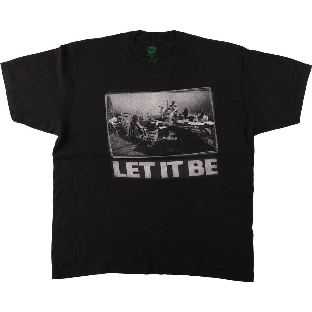 THE BEATLES Band T-shirt, Band T, Men's XL size cotton black type Vintage Second Hand