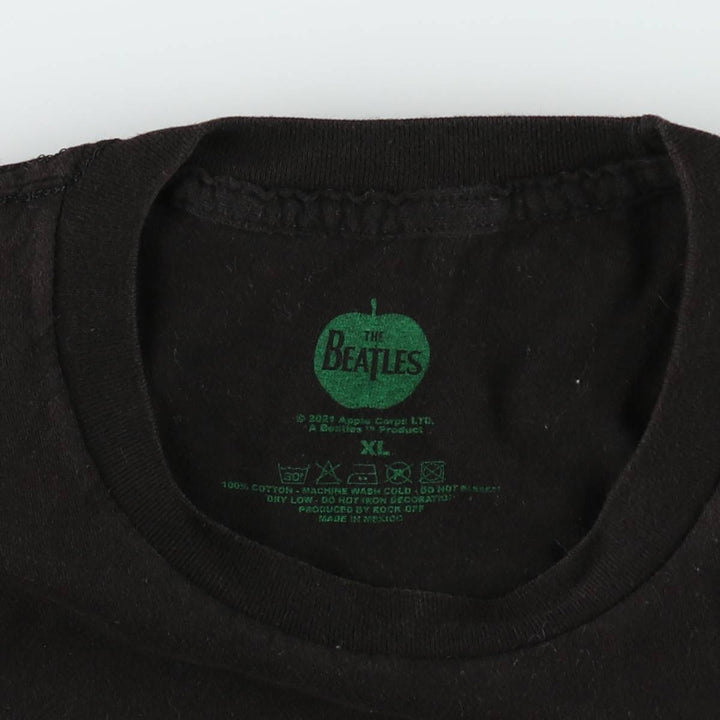 THE BEATLES Band T-shirt, Band T, Men's XL size cotton black type Vintage Second Hand