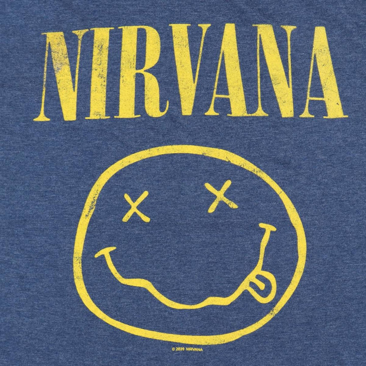 NIRVANA Nirvana Band T-shirt, Band T, Men's XL size cotton blue type Vintage Second Hand