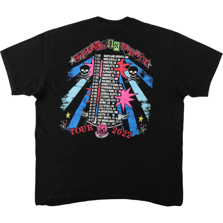 Rob Zombie Skull Pattern Band T-Shirt (Men's Size L) cotton black type Vintage Second Hand