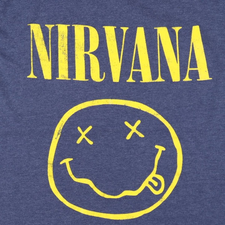 NIRVANA Nirvana Band T-shirt, Band T, Men's XL size unclear blue type Vintage Second Hand