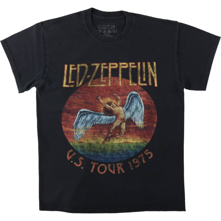 Led Zeppelin Band T-shirt, Band T, Men's M size cotton black type Vintage Second Hand
