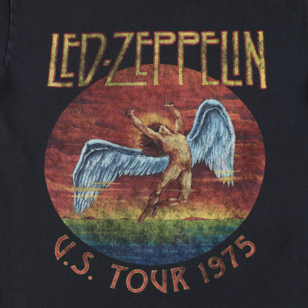 Led Zeppelin Band T-shirt, Band T, Men's M size cotton black type Vintage Second Hand