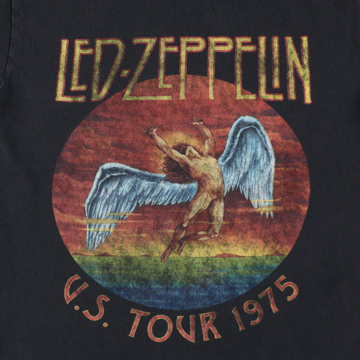 Led Zeppelin Band T-shirt, Band T, Men's M size cotton black type Vintage Second Hand