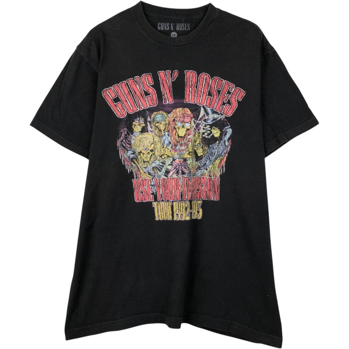 GUNS N' ROSES Guns N' Roses Band T-shirt Band T Men's L size cotton black type Vintage Second Hand
