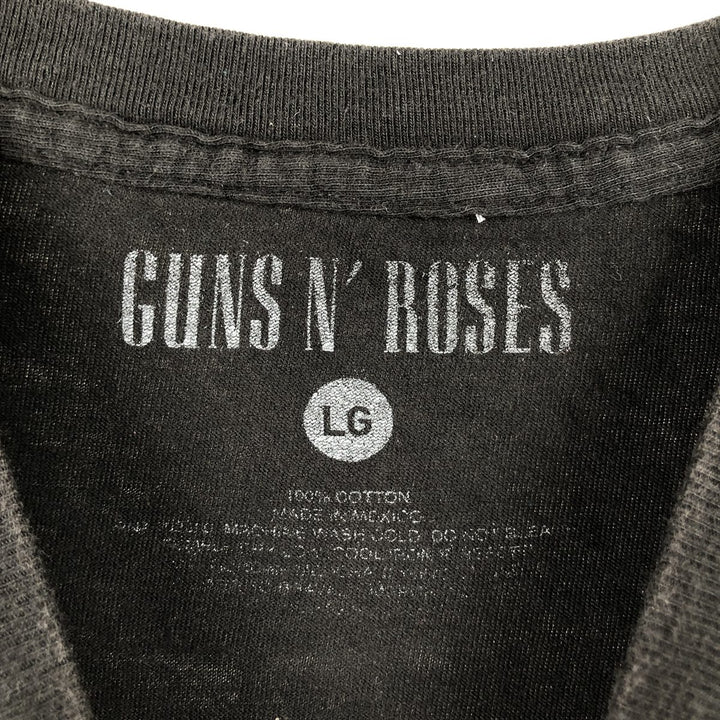 GUNS N' ROSES Guns N' Roses Band T-shirt Band T Men's L size cotton black type Vintage Second Hand