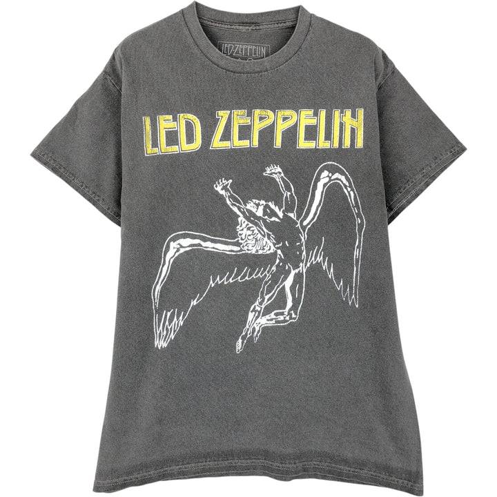 LED ZEPPELIN Led Zeppelin Band T-shirt Band T Men's S size cotton gray type Vintage Second Hand