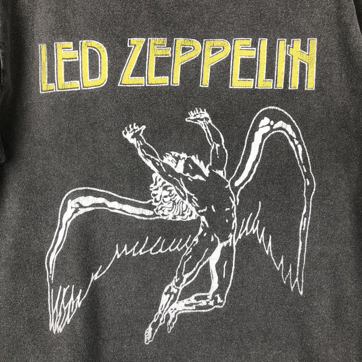 LED ZEPPELIN Led Zeppelin Band T-shirt Band T Men's S size cotton gray type Vintage Second Hand