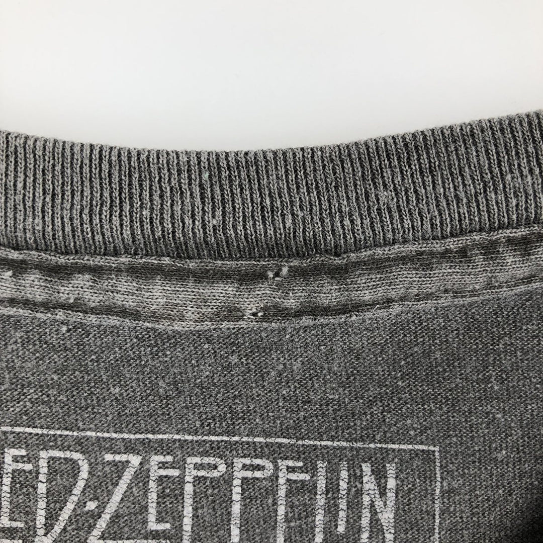 LED ZEPPELIN Led Zeppelin Band T-shirt Band T Men's S size cotton gray type Vintage Second Hand