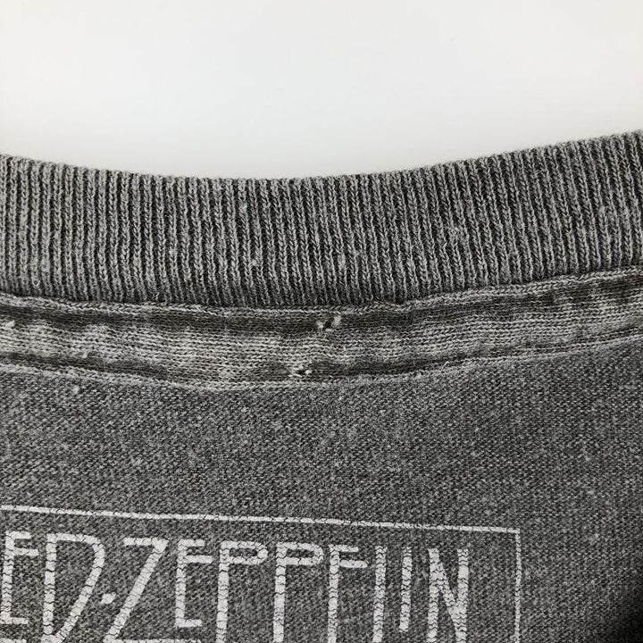 LED ZEPPELIN Led Zeppelin Band T-shirt Band T Men's S size cotton gray type Vintage Second Hand