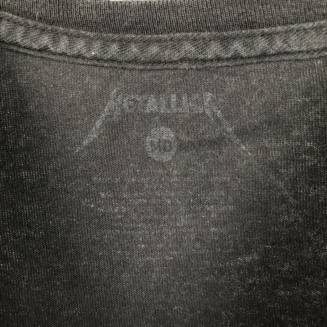 METALLICA Metallica Band T-shirt Band T Men's M size unclear black type Vintage Second Hand