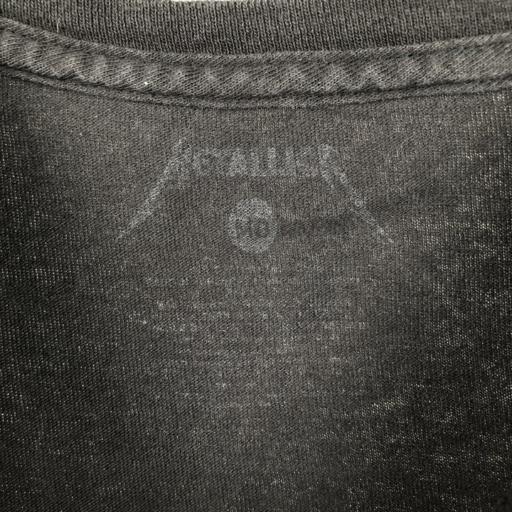 METALLICA Metallica Band T-shirt Band T Men's M size unclear black type Vintage Second Hand
