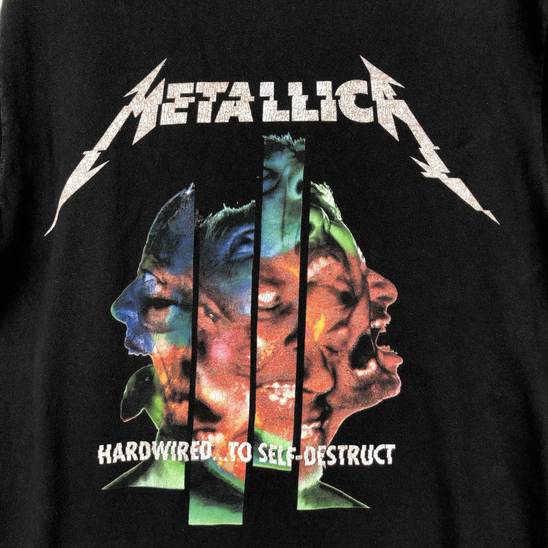 METALLICA Metallica Band T-shirt Band T Men's M size unclear black type Vintage Second Hand