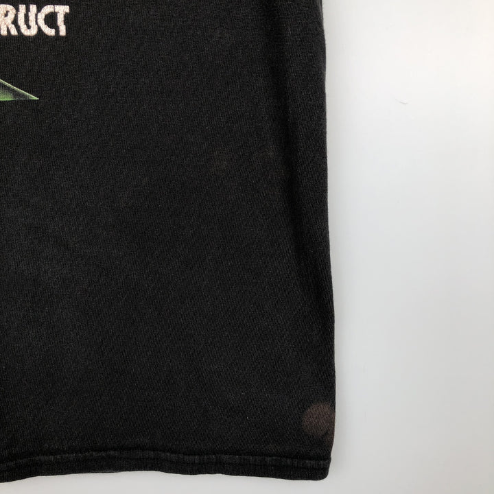 METALLICA Metallica Band T-shirt Band T Men's M size unclear black type Vintage Second Hand