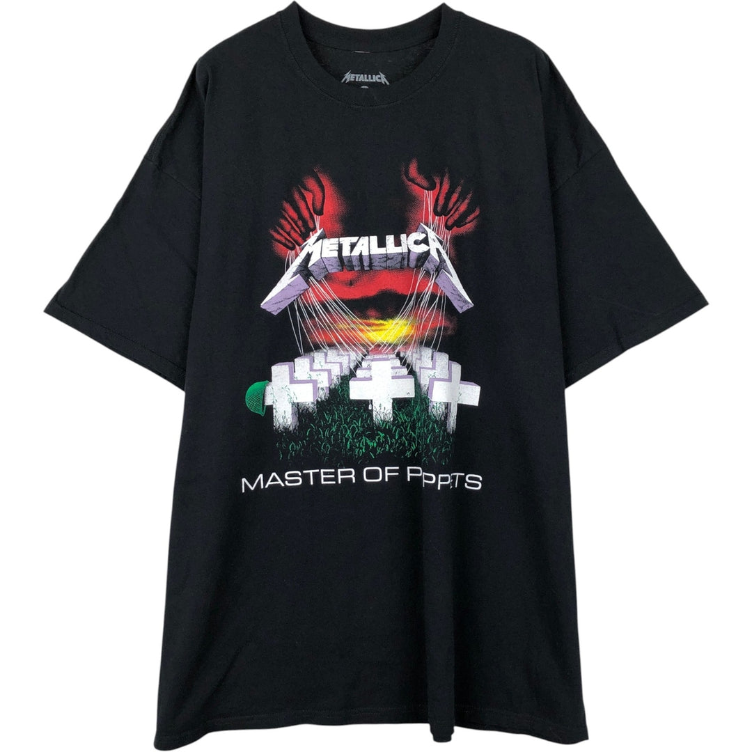 METALLICA Metallica Band T-shirt Band T Men's XL size cotton black type Vintage Second Hand