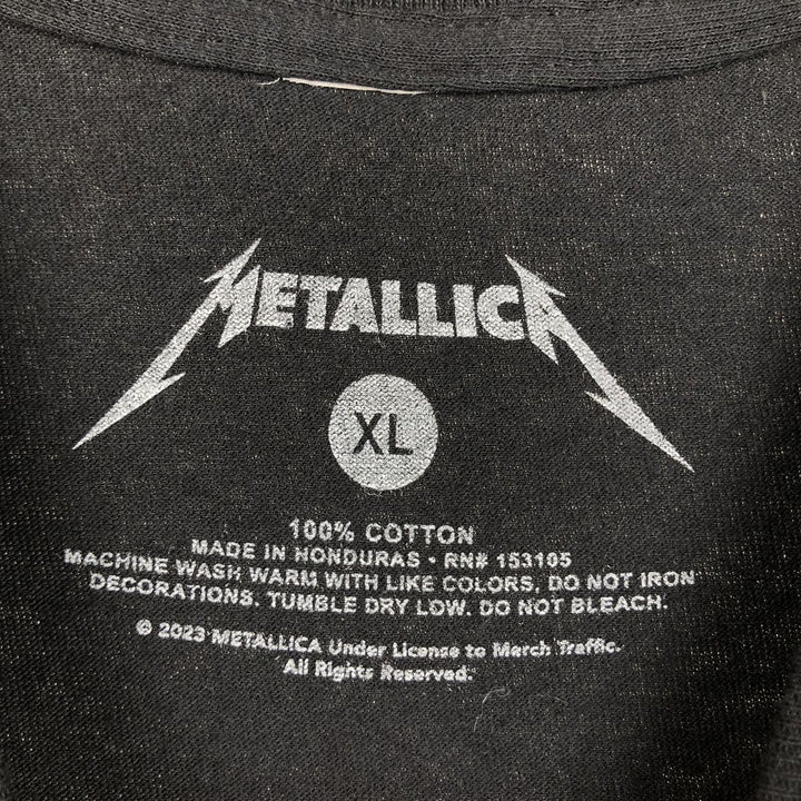 METALLICA Metallica Band T-shirt Band T Men's XL size cotton black type Vintage Second Hand