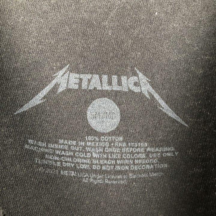 METALLICA Skull Pattern Band T-shirt Band Tee Men's M size cotton black type Vintage Second Hand