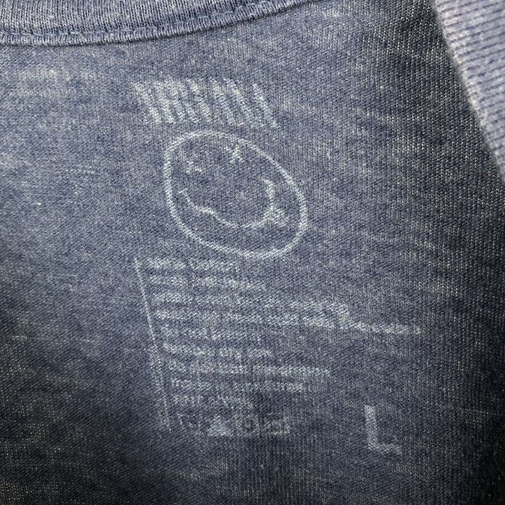 NIRVANA Nirvana Band T-shirt, Band T, Men's L size cotton navy blue type Vintage Second Hand