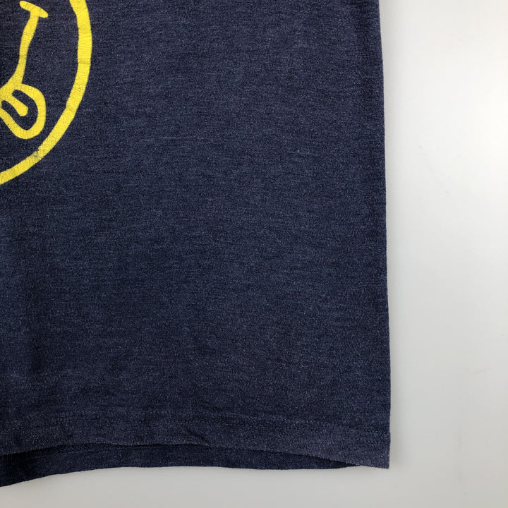 NIRVANA Nirvana Band T-shirt, Band T, Men's L size cotton navy blue type Vintage Second Hand