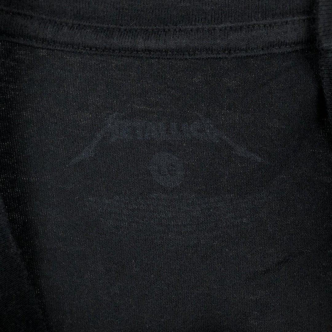 METALLICA Metallica Band T-shirt Band T Men's L size unclear black type Vintage Second Hand
