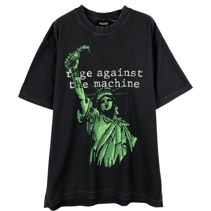Rage Against the Machine band t-shirt, men's size M (approx.) cotton black type Vintage Second Hand