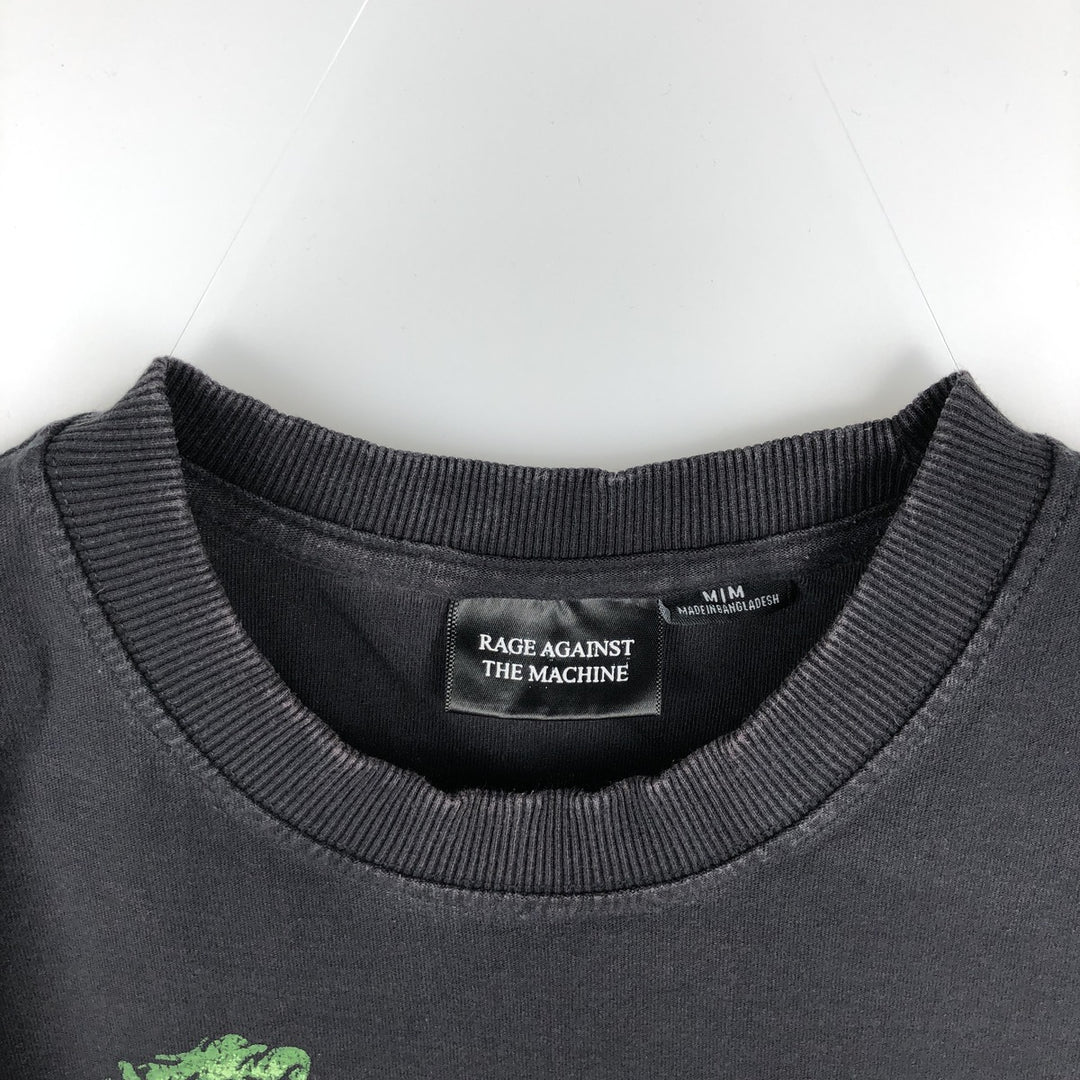 Rage Against the Machine band t-shirt, men's size M (approx.) cotton black type Vintage Second Hand