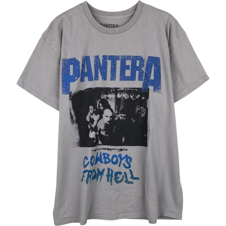 PANTERA Pantera Band T-shirt Band T Men's L size cotton gray type Vintage Second Hand