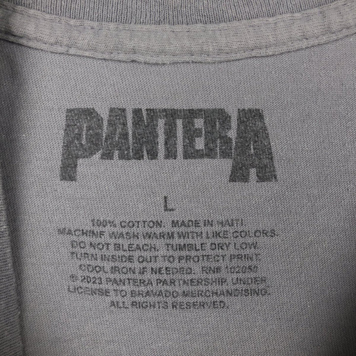 PANTERA Pantera Band T-shirt Band T Men's L size cotton gray type Vintage Second Hand