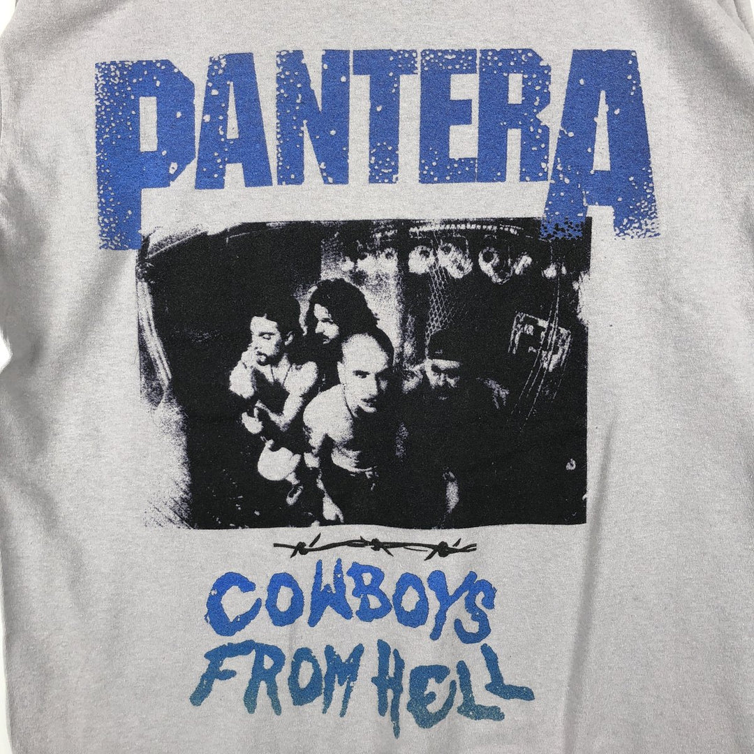 PANTERA Pantera Band T-shirt Band T Men's L size cotton gray type Vintage Second Hand