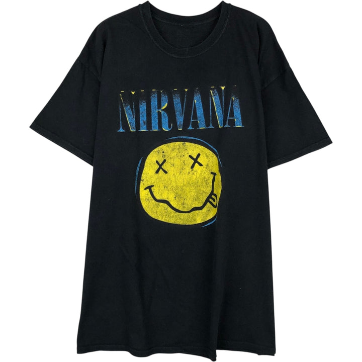NIRVANA Nirvana Band T-shirt, Band T, Men's XL size unclear black type Vintage Second Hand