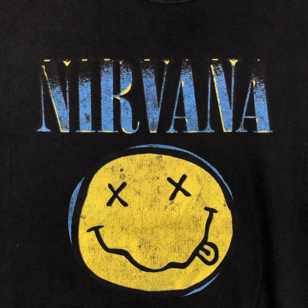 NIRVANA Nirvana Band T-shirt, Band T, Men's XL size unclear black type Vintage Second Hand